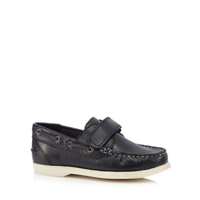 J by Jasper Conran Boys' navy leather boat shoes